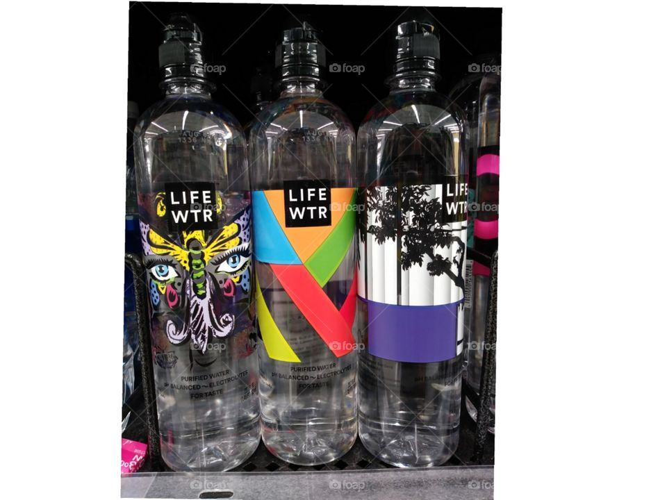 Water bottles.
