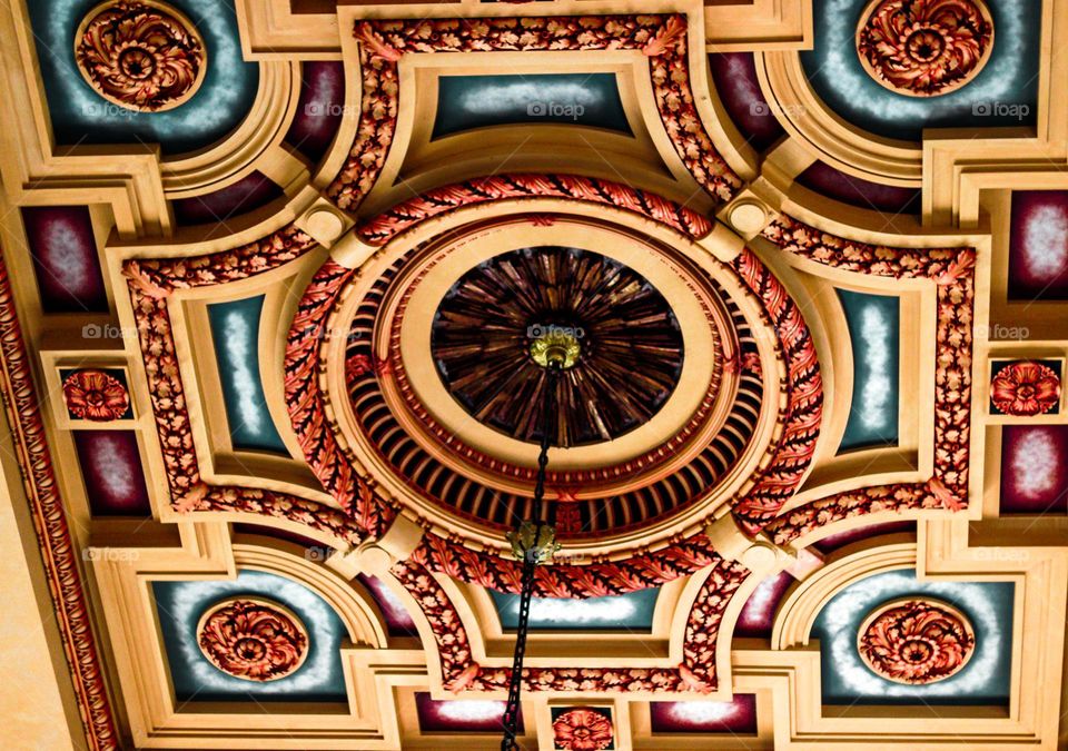 beautiful ceiling at Union Station.