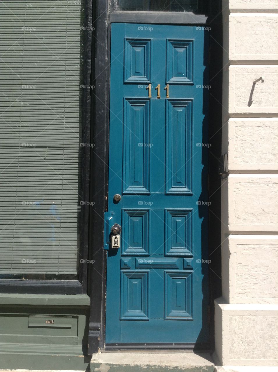 Door. Green door