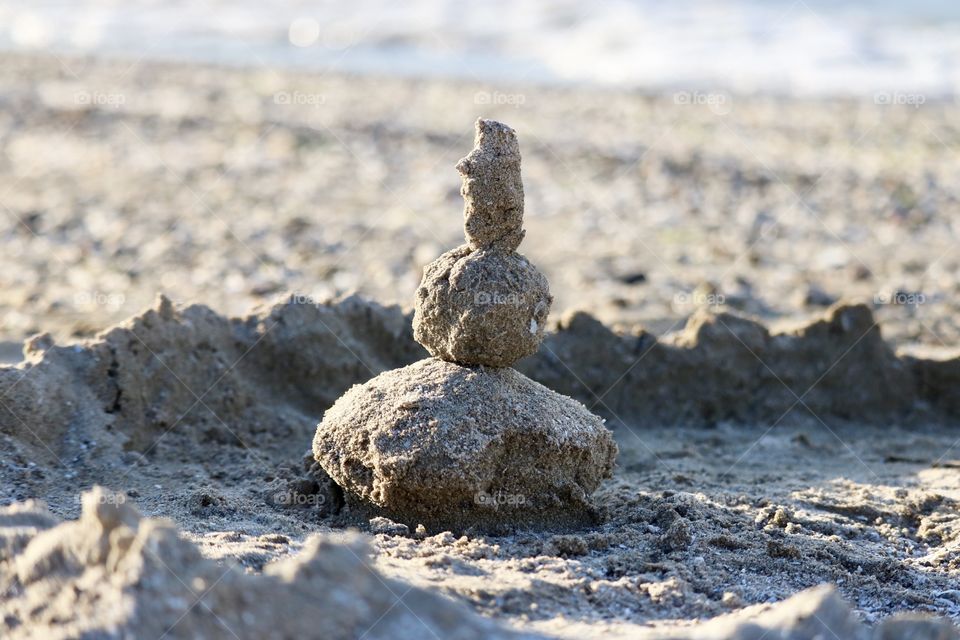 Lake Erie sand sculpture 