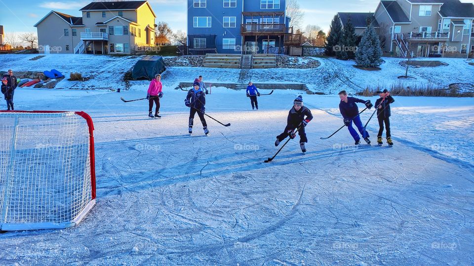 pick up ice hockey game