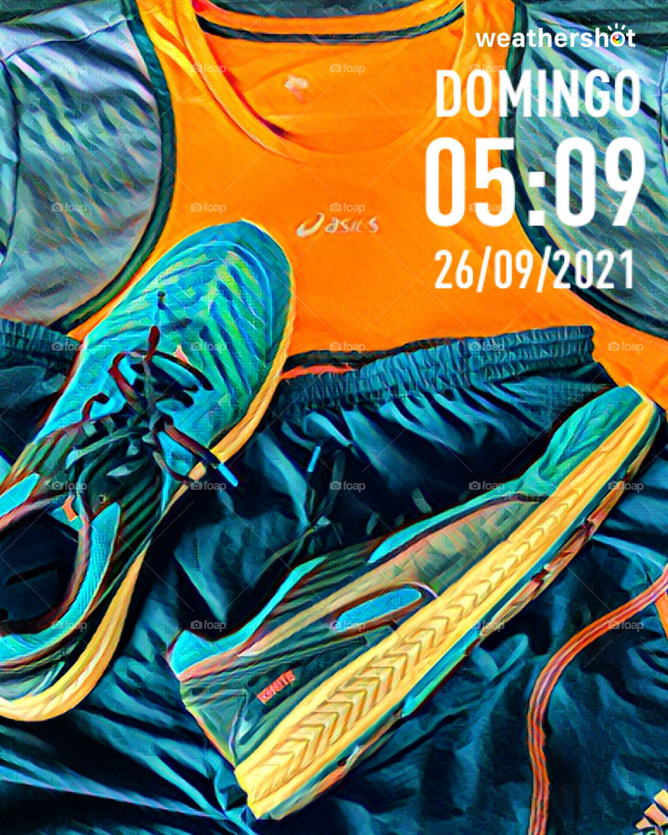 🏃‍♂️ 🇺🇸 Good Morning!  Everything ready to sweat the shirt. Let's go for a good morning jog?  Running is good for your health! / 🇧🇷 Bom dia! Tudo pronto para suar a camisa. Vamos para um bom cooper matinal? Correr faz bem para a saúde! 
