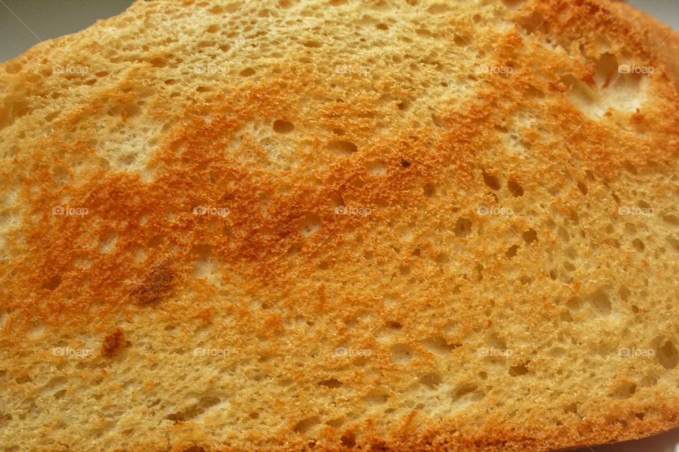 White bread fried toast texture