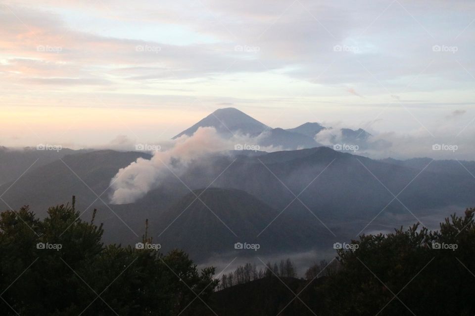 sunrise in Bromo mountain