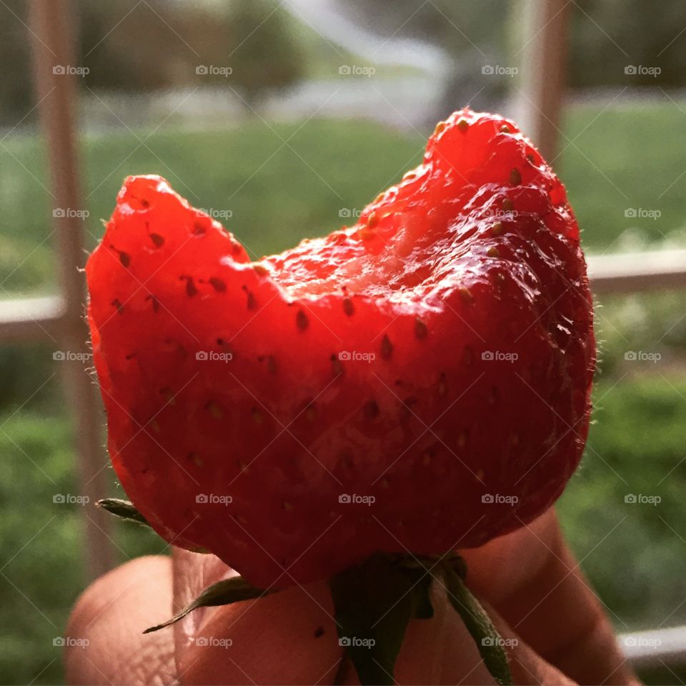 Taste so Sweet. A picture of a strawberry I ate. 
