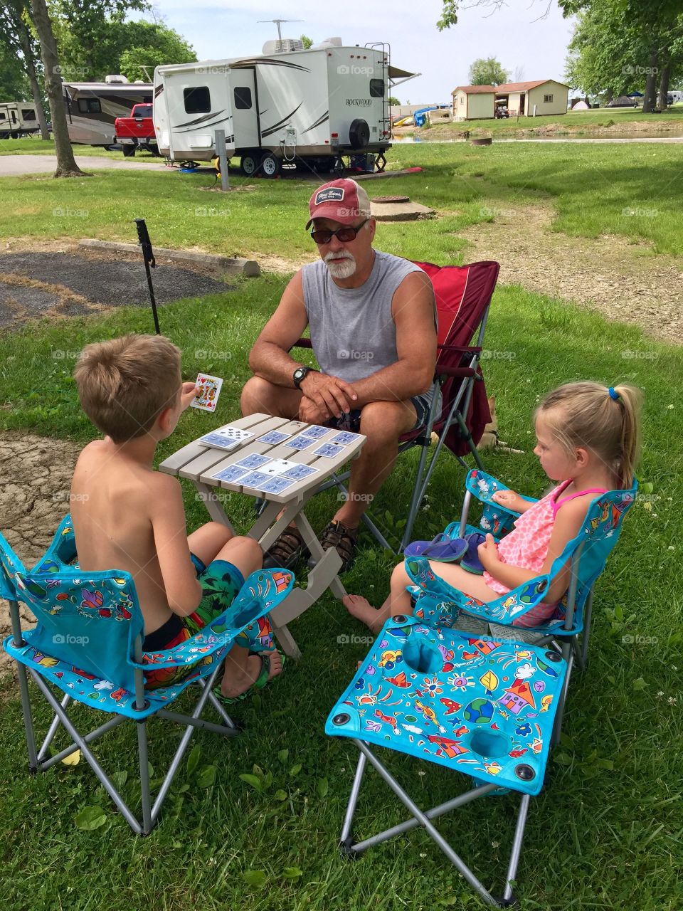 Big Card game at the campground 