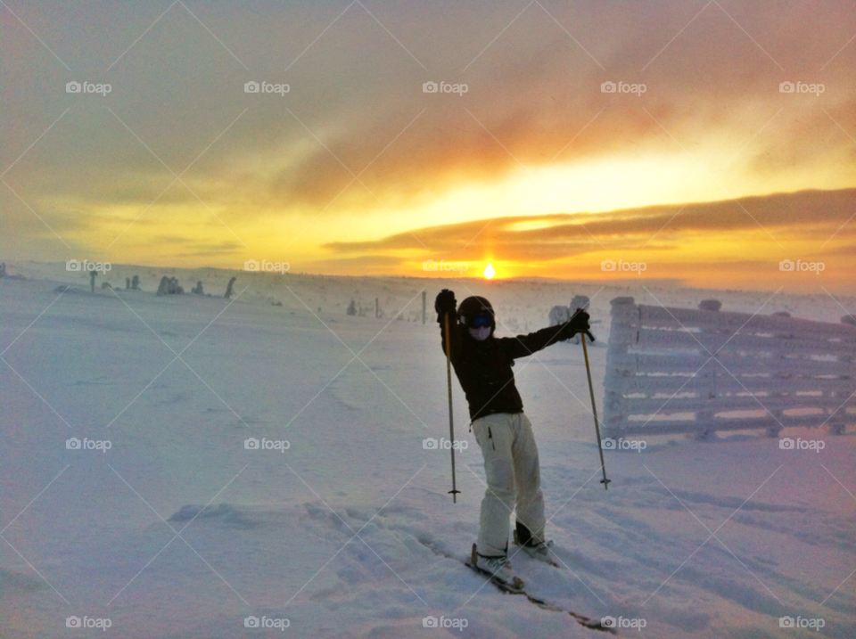 snow winter sweden girl by hyperr