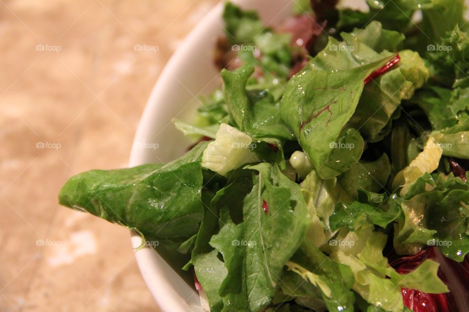 Mixed green salad . Mixed green salad