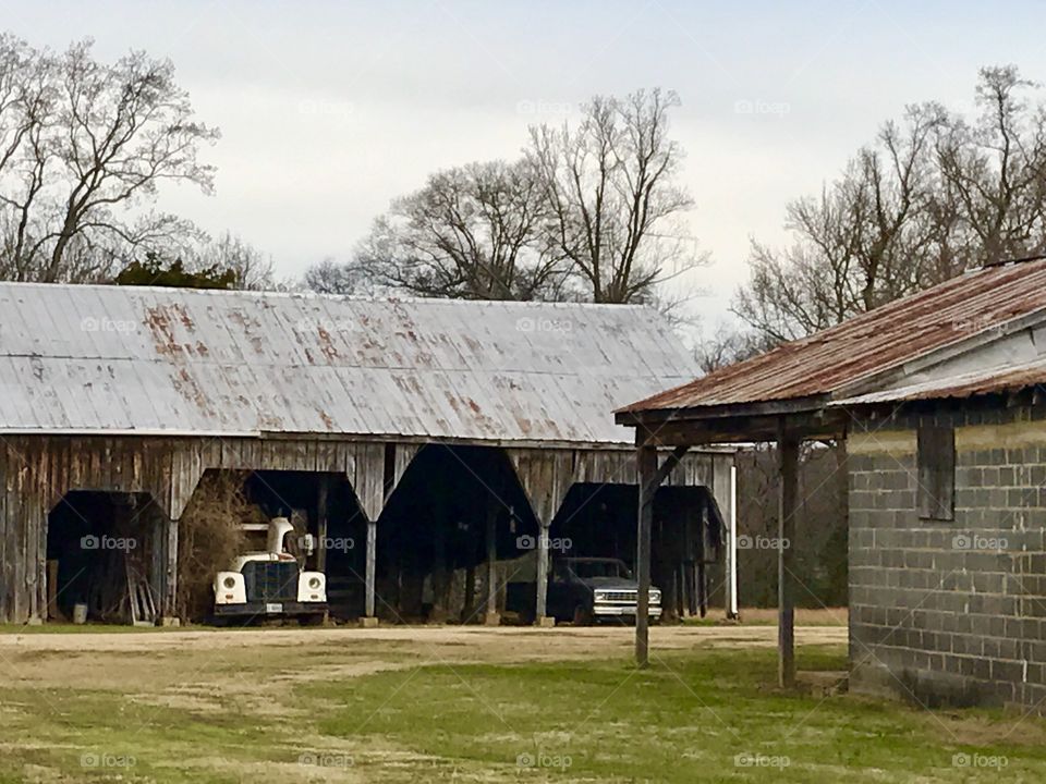 Old cars old barn