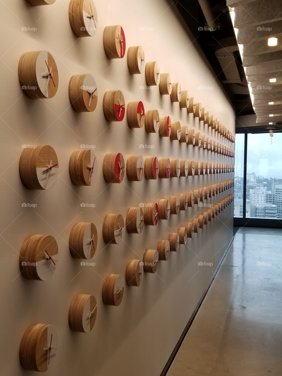 International clock wall Seattle