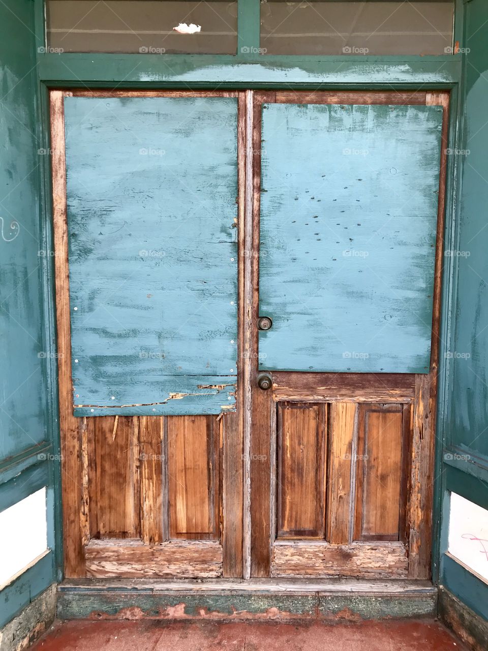 Old blue doors