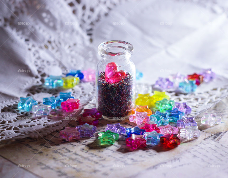 heart loveletter jar message