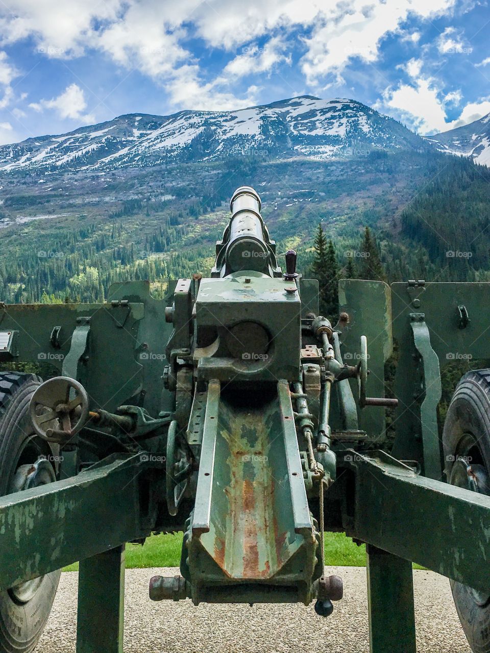 Avalanche cannon, Canada's Rocky Mountains 