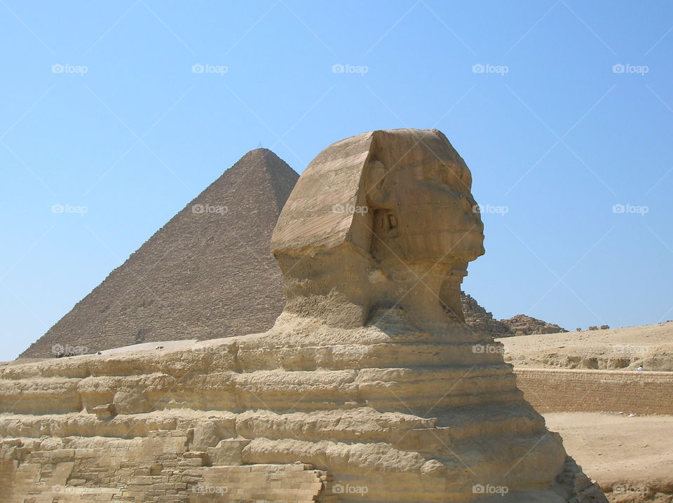 Giza pyramid and sphinix