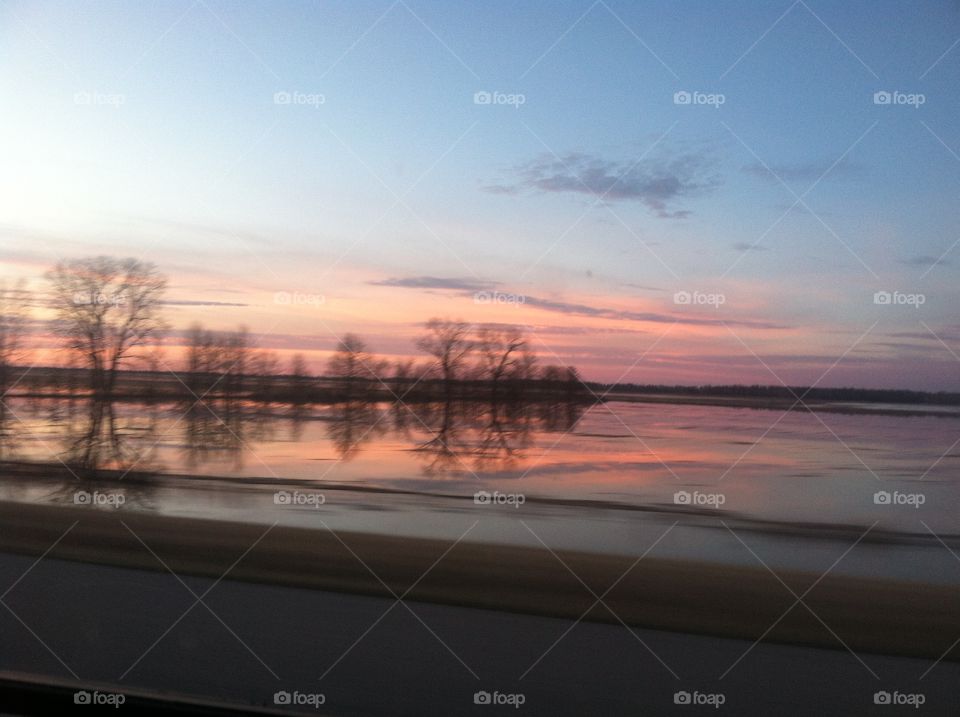Water, Landscape, Sunset, Reflection, Dawn