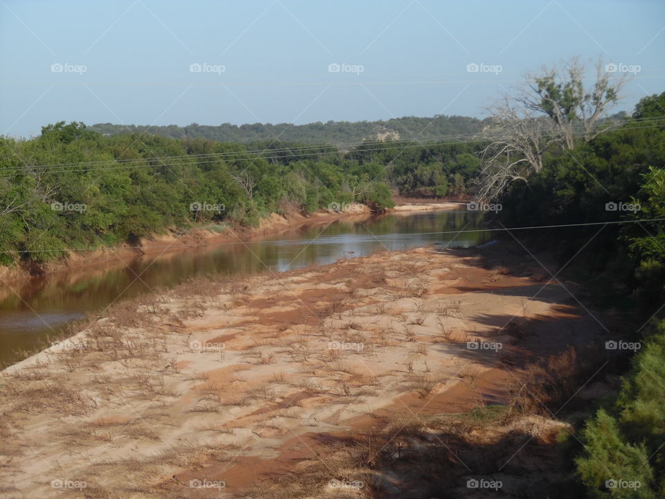 Brazos river. This is another view of the Brazos river located south of Graham Texas