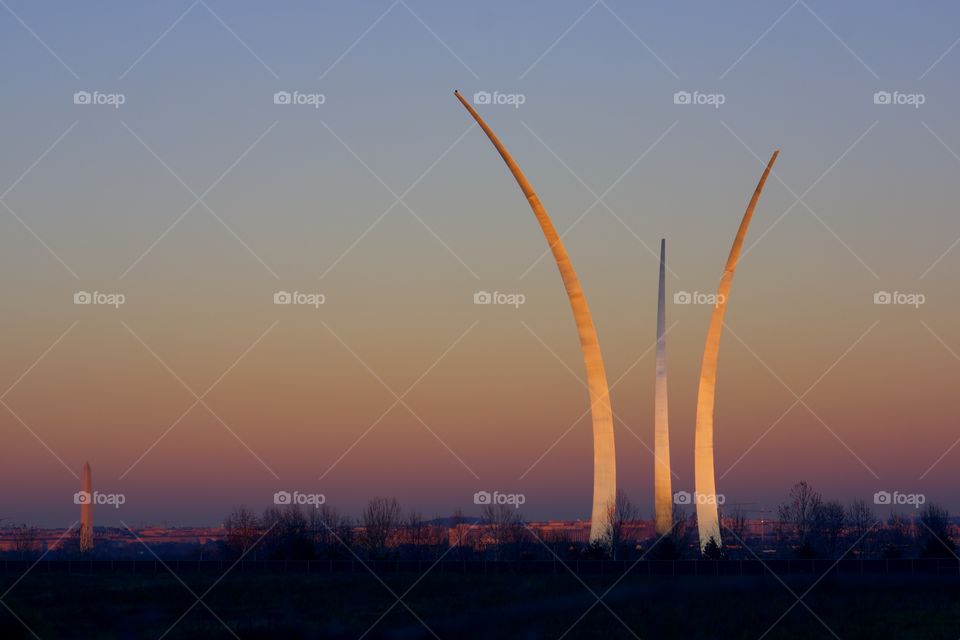 Air Force Memorial Sunset in DC
