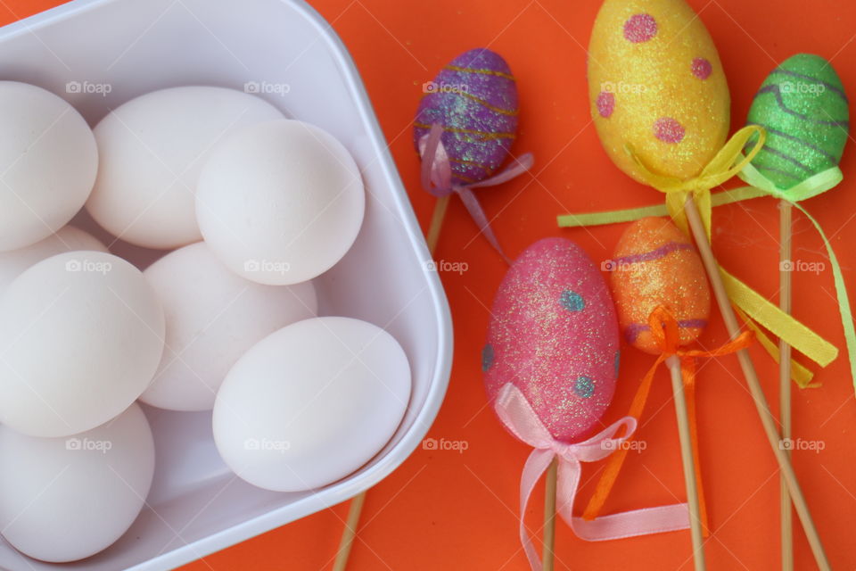 Colorful easter eggs