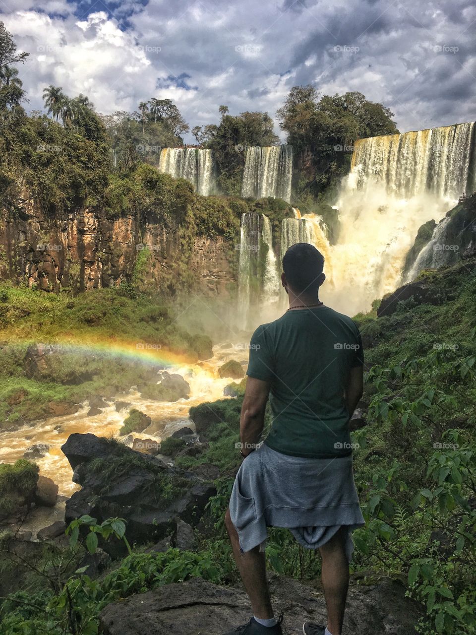 Rainbow around iguazu falls in Argentina, took a moment to just embrace the scene. Nature can be so surreal. 
