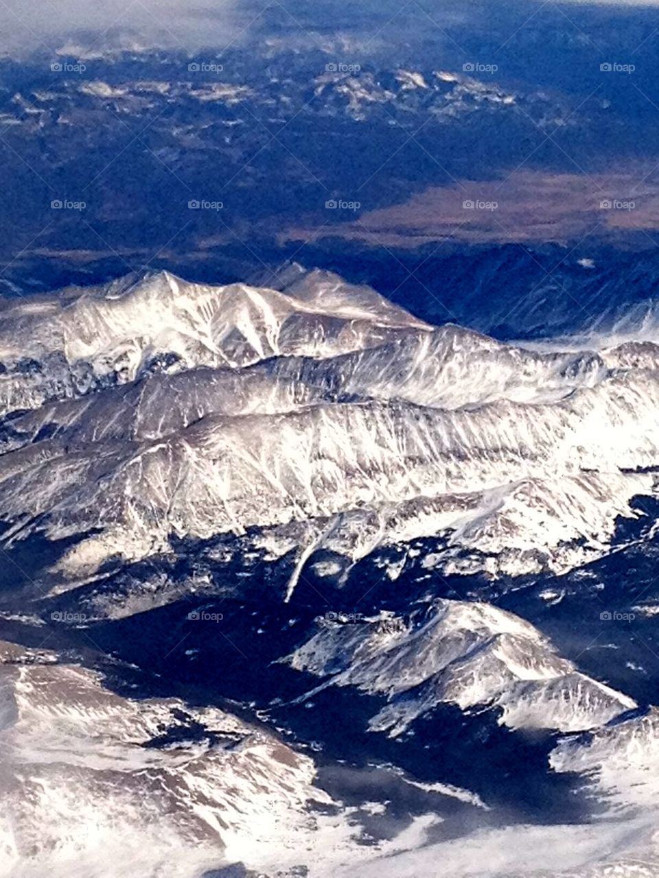 Snow cap mountain. The Rocky Mountains snow covered