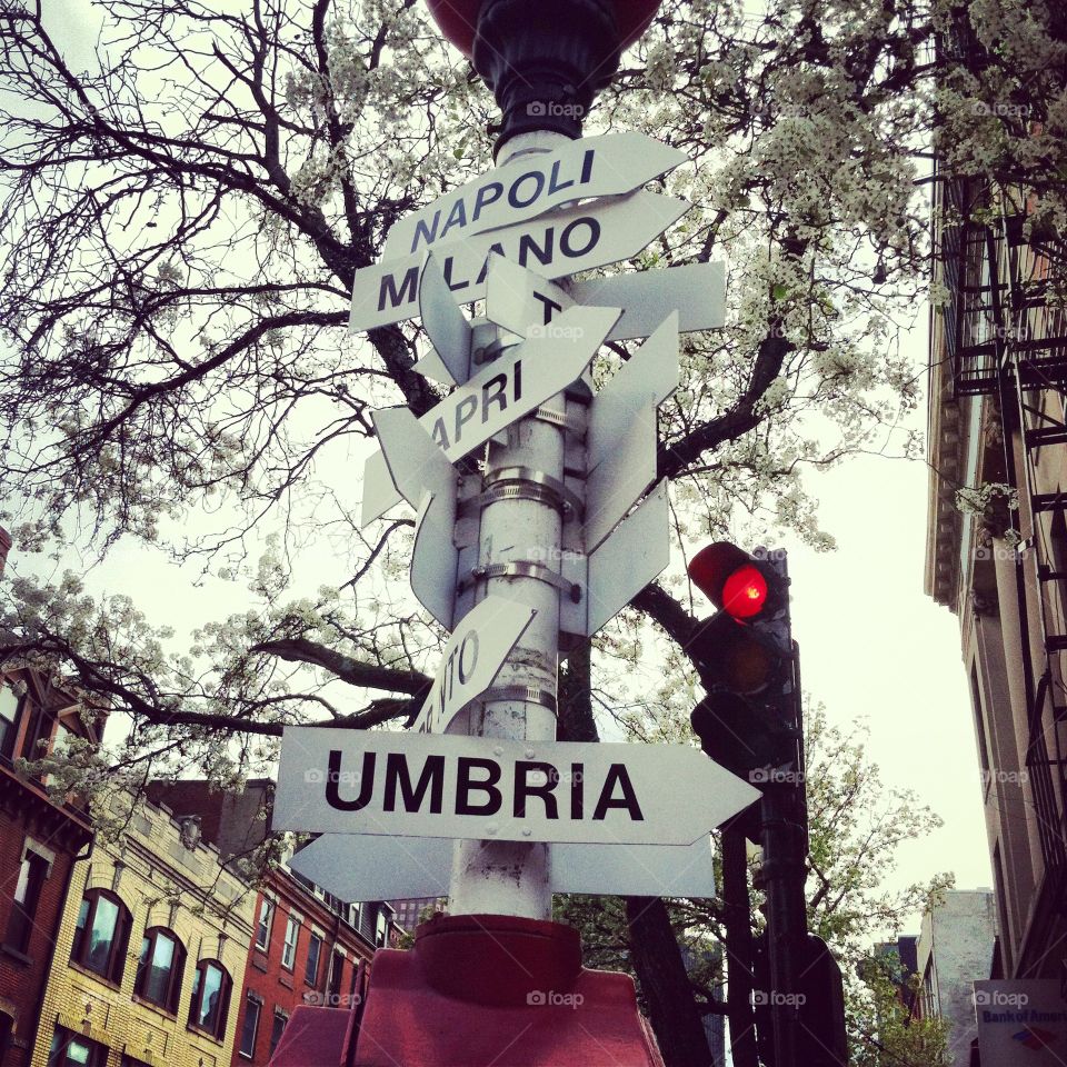 Italian Street signs in Boston 