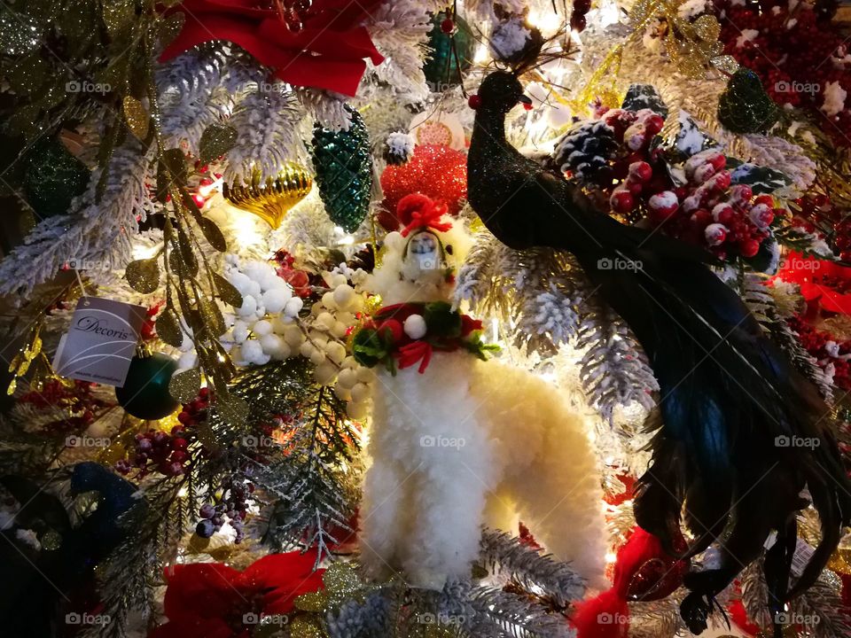 Christmas holiday tree toys snow Magic fairy tale