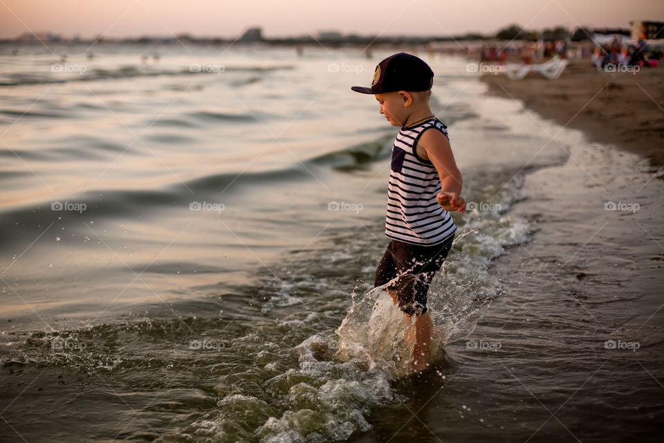 playing with water