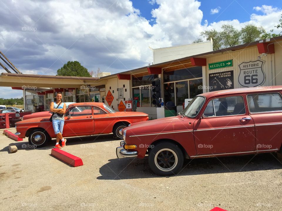 Old fuel station. Old fuel station on the route 66 near Peach Spring