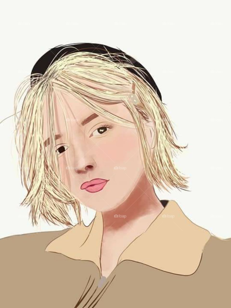 I don't know if this is allowable here. But it is a digital art of mine. I don't really know who this girl is. 🤣
