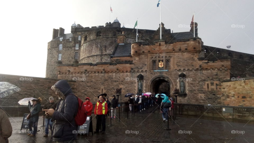 outside Edinburgh castle