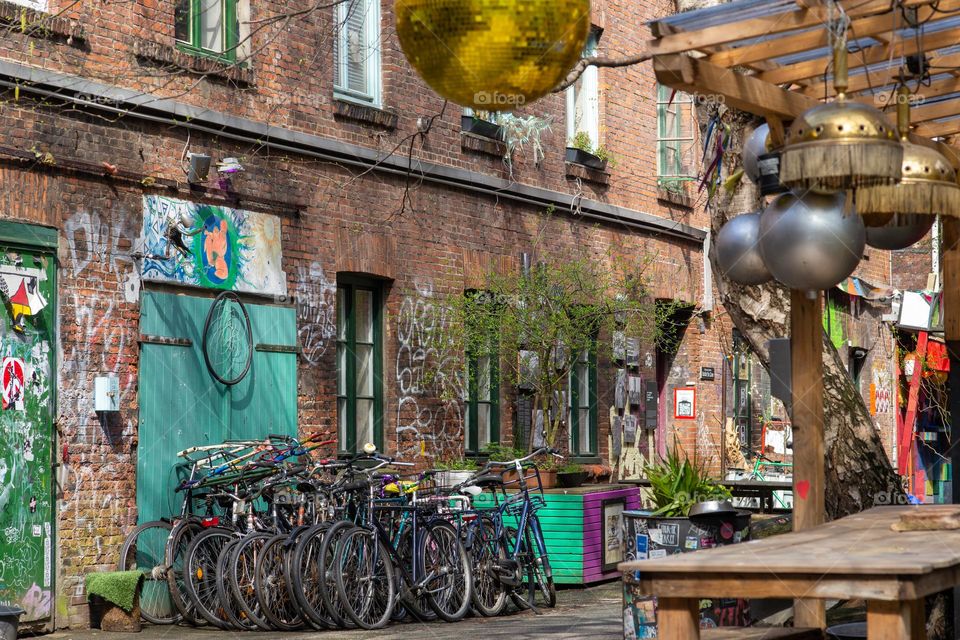 street photography Hamburg, brick houses