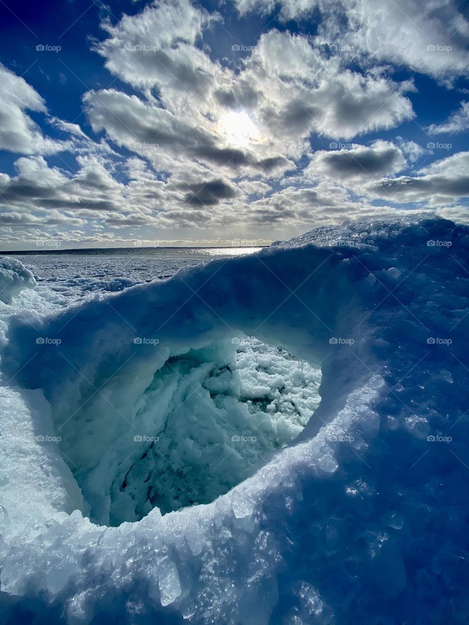 Ice formations on Lake Michigan 