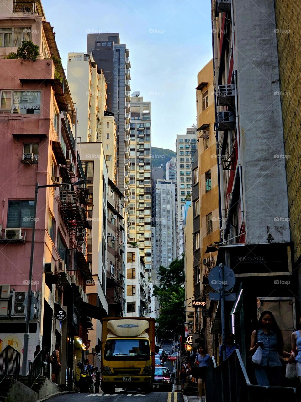 Moving down the street on a hot summer evening