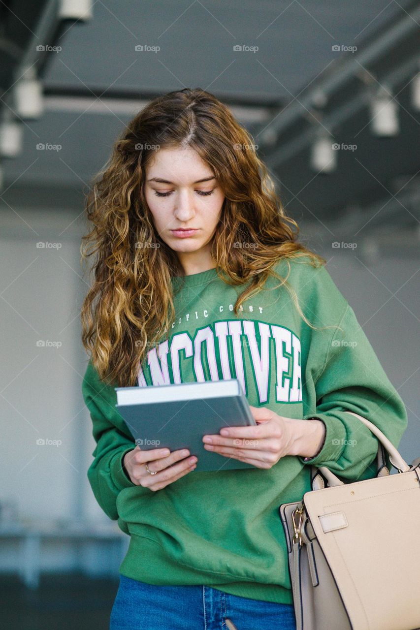 young curly woman