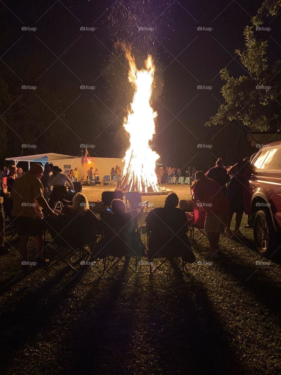 Bonfire gathering