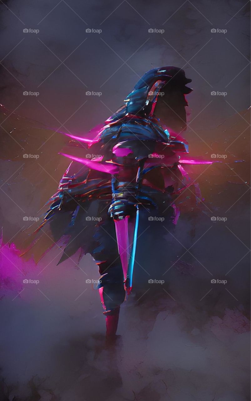 cyberpunk warrior