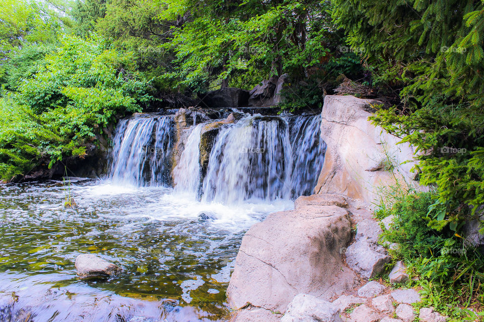 Waterfall in long exposure