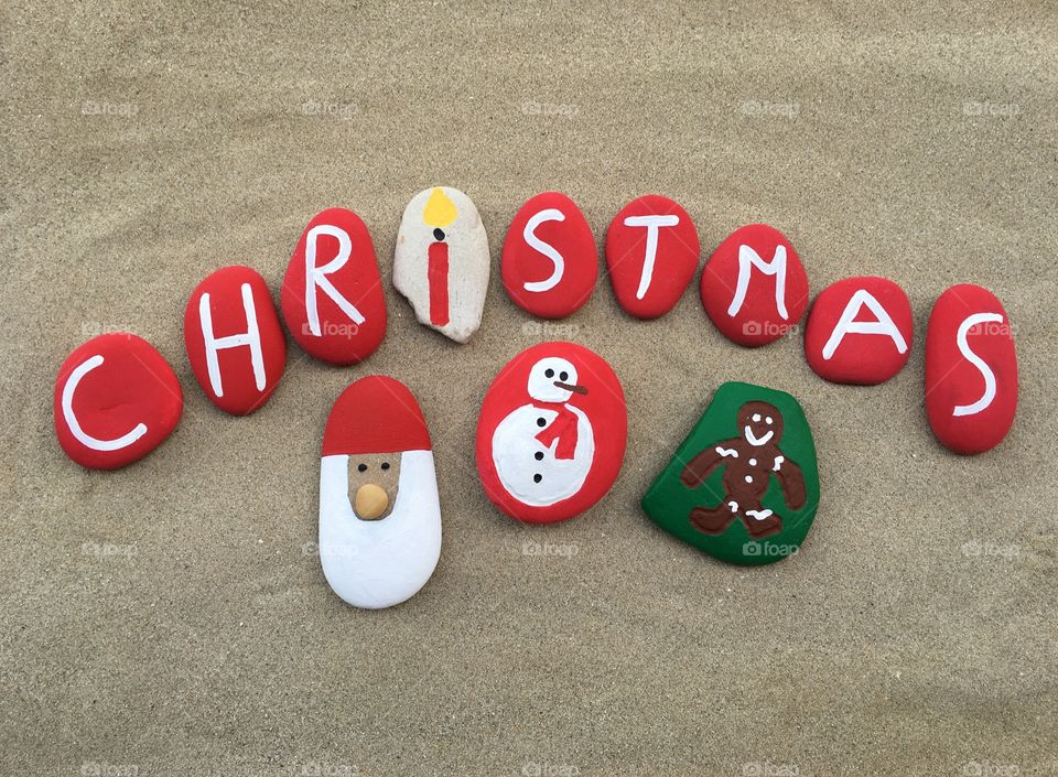 Christmas stones design
