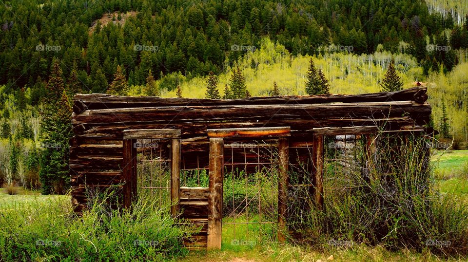 abandoned house in the valley