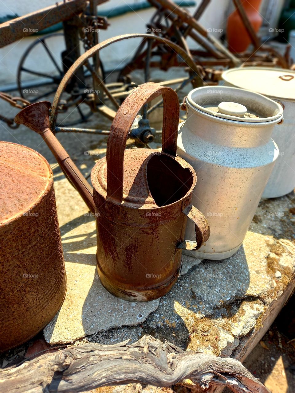 A collection of an old tools