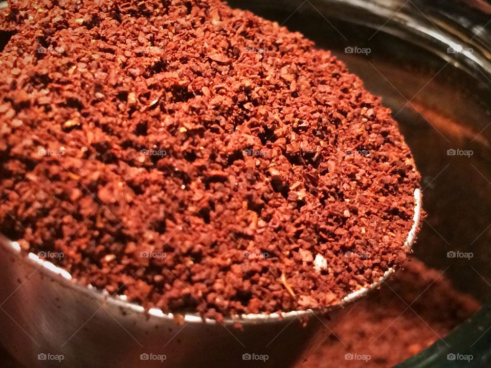 Grinded coffee beans 