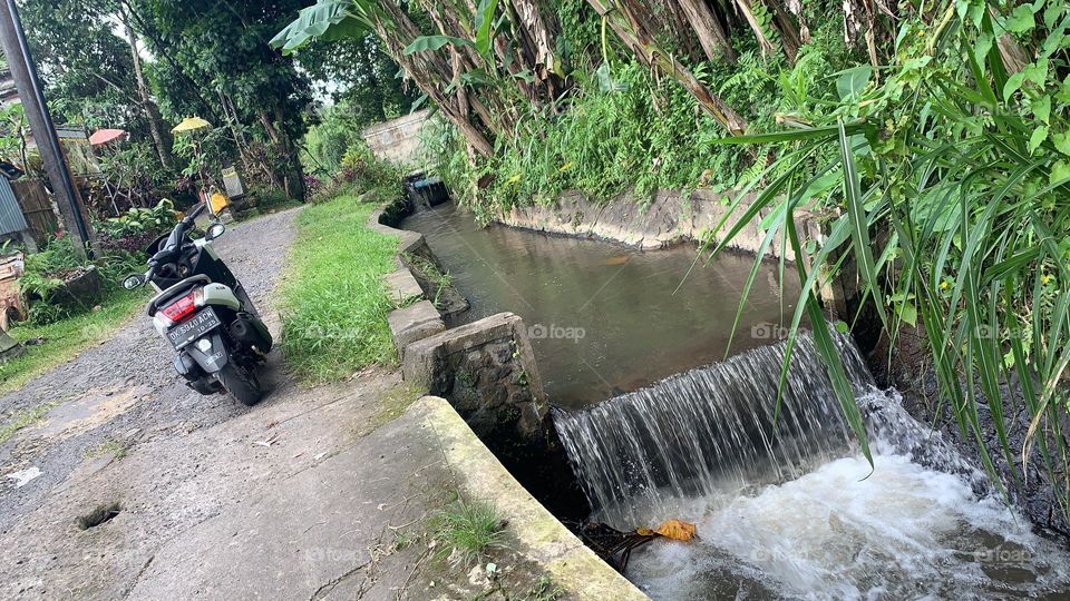 Rice field irrigation in bali