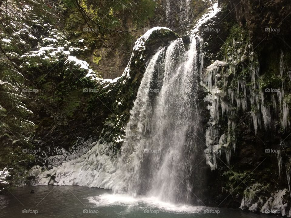 Iced up waterfall