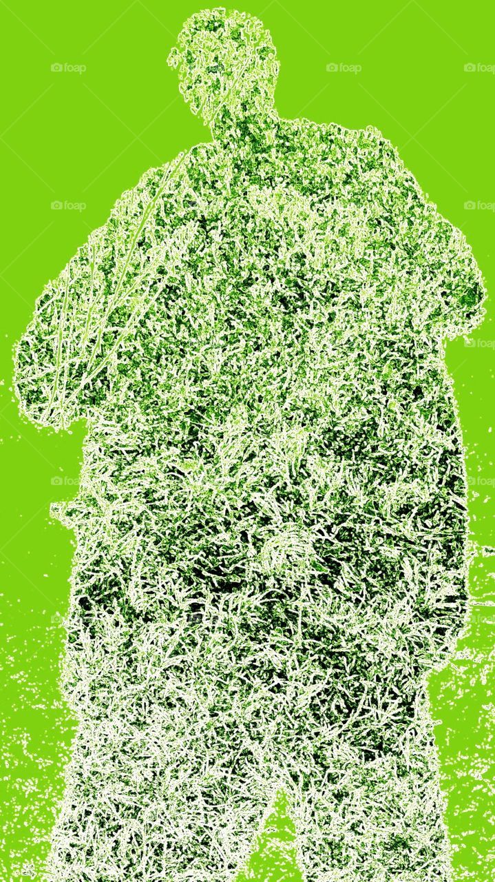FX Grass Man Shadow Silhouette Green Turf Terra Lime