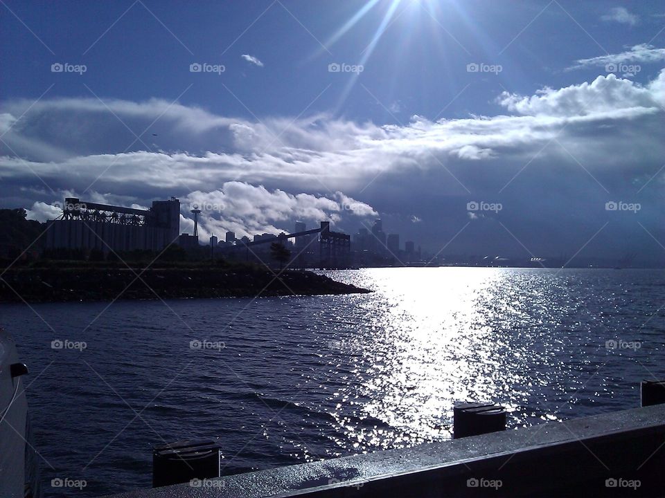 Seattle Skyline From a Dock. Several jobs ago in Seattle, I was picking up product for my company at the docks, and snapped this picture.