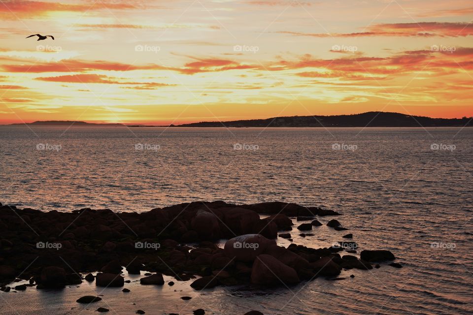 Sunset. A Lanzada beach, Galicia, Spain.