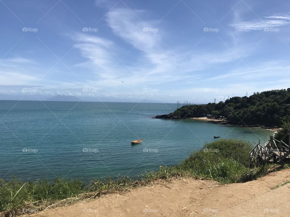 View of one of the beaches of Buzios, Rio de Janeiro
