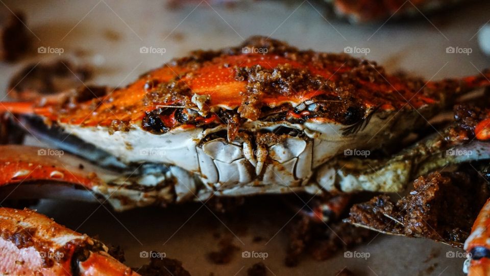 Maryland blue crab macro with oldbay seasoning 