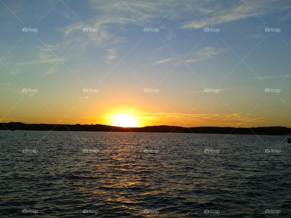 Clinton Lake sunset
