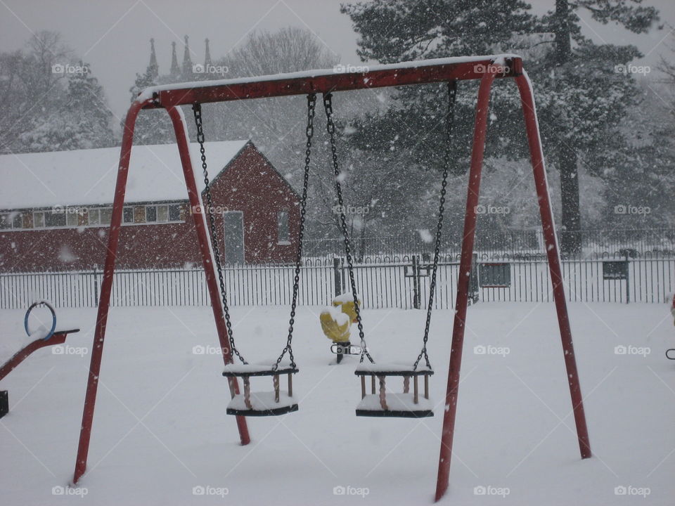 swings in the snow